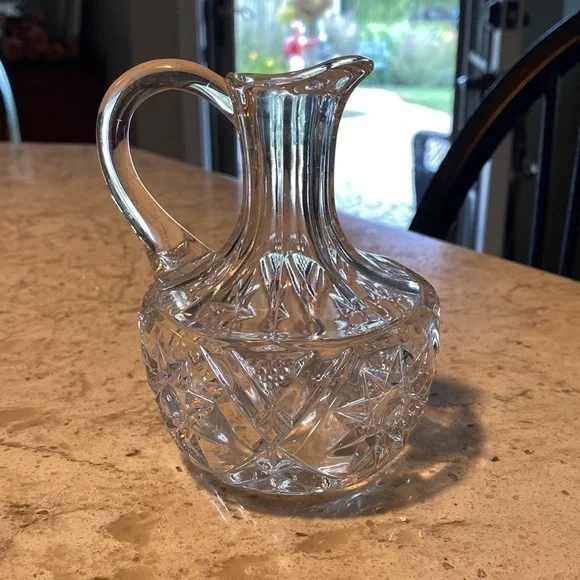 ANTIQUE CRUET EAPG~PURITAN by ROBINSON GLASS CO ca. 1895~CLEAR CRYSTAL~NICE~G11